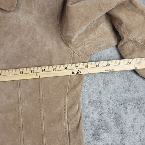 Coldwater Creek Leather Long Sleeve Zipper Size Petite Small - Picture 10 of 15